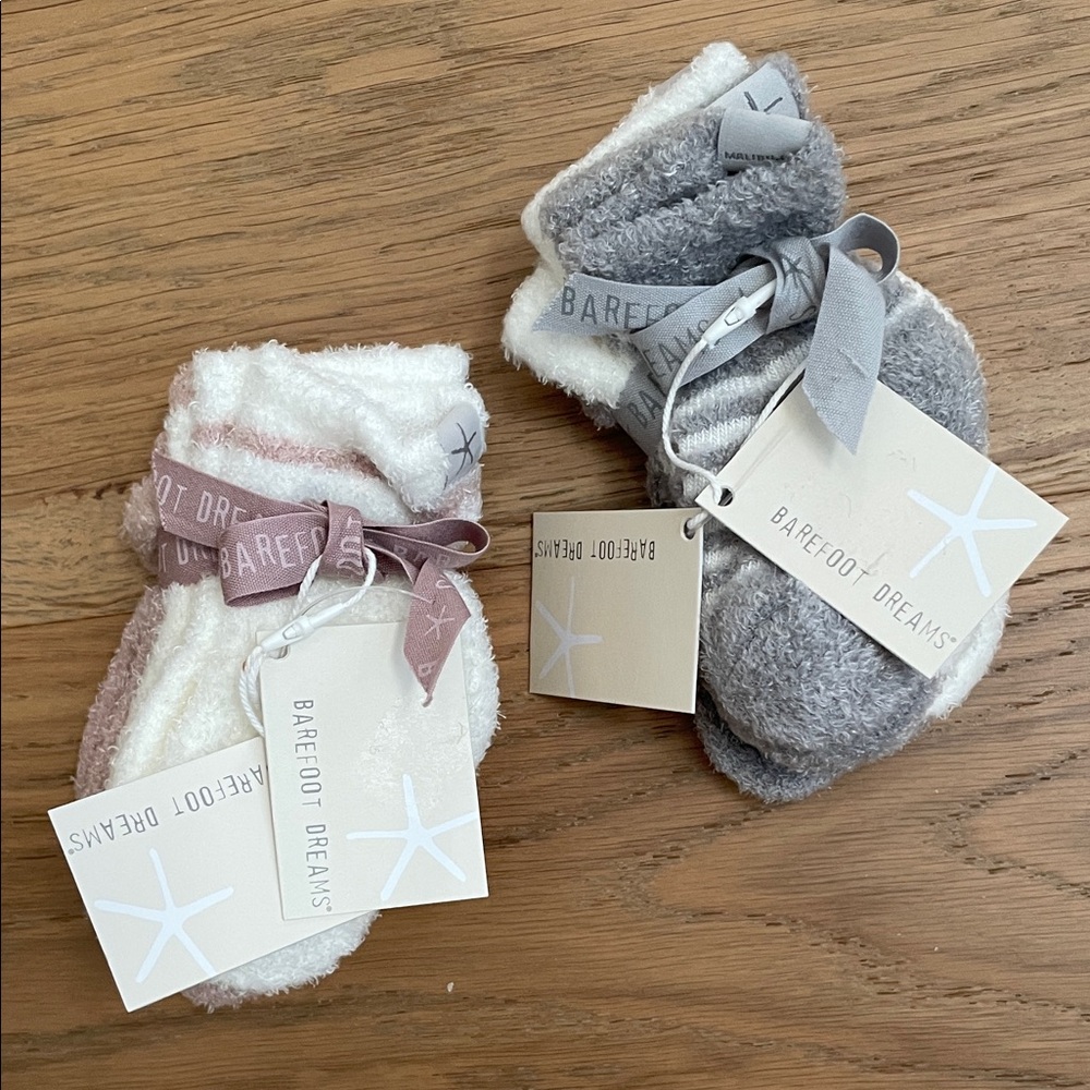 BAREFOOT DREAMS Cozychic Lite Sock Set, NWT